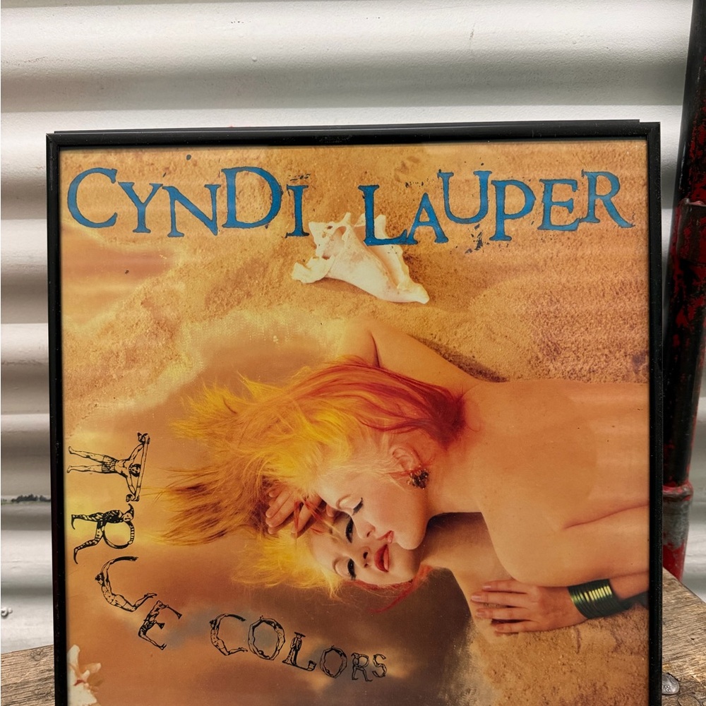 Cyndi Lauper 'True Colors' Cover Art Frame 1x1